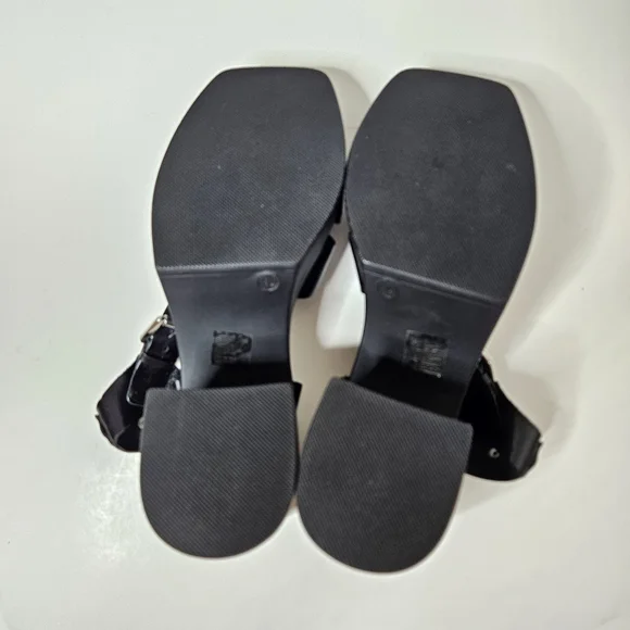 Free People Pacific Platform Fishermen Heel Sandal Black 40 10 9.5 - Picture 7 of 9